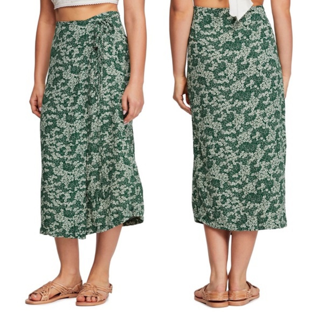 Free people wrap tie skirt